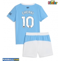 Manchester City Rayan Cherki #10 Heimtrikotsatz Kinder 2025-26 Kurzarm (+ Kurze Hosen)